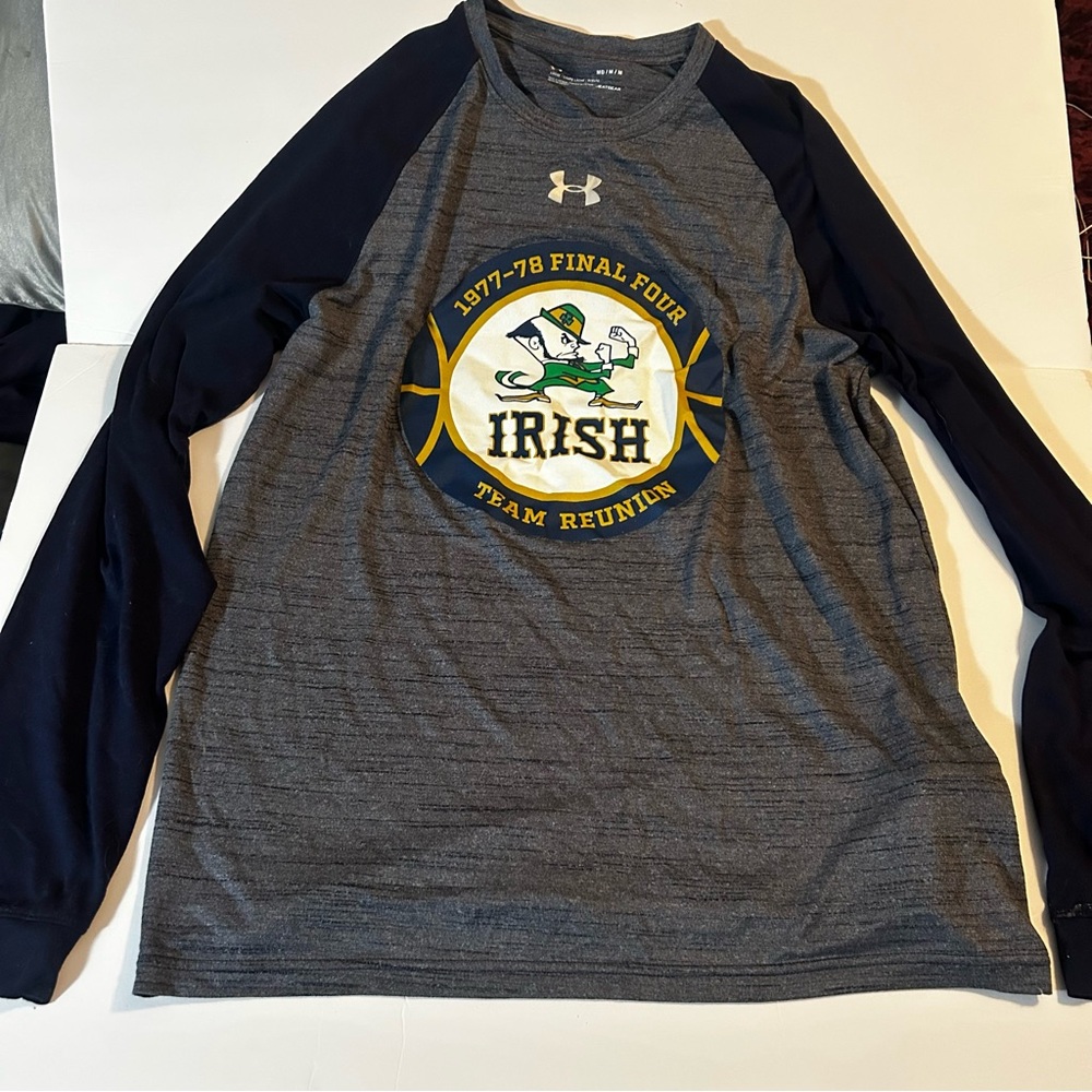 Women’s under armor heat gear Notre Dame shirt size M